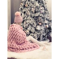 Chunky Strickdecke/Überwurf. 100% Merinowolle. Hergestellt Und Versendet Aus Nyc, Usa Chunky Strickdecke/Überwurf. 100% Merinowolle. Hergestellt Und Versendet Aus Nyc, Usa von WoollycloudUS