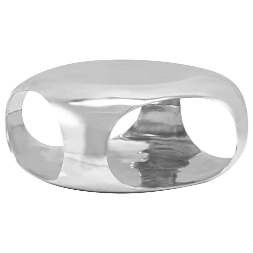 Couchtisch Aluminiumguss 70x70x32 cm Silbern Wohnzimmertisch Couchtisch Couchtisch Aluminiumguss 70x70x32 cm Silbern Wohnzimmertisch Couchtisch von Woonisher