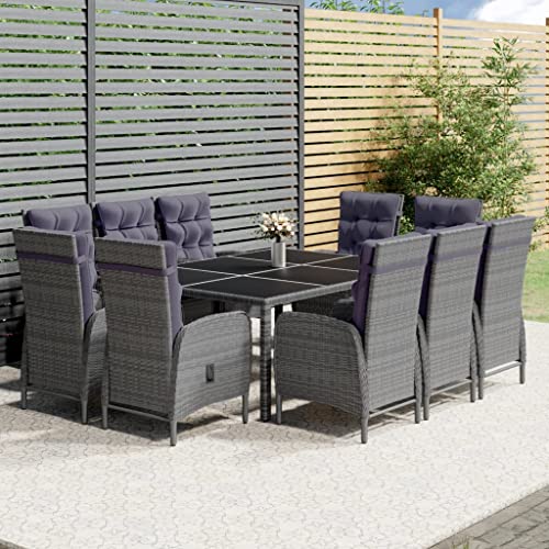 Woonisher 11-TLG. Garten-Essgruppe Poly Rattan Grau Rattan gartenmöbel Set Woonisher 11-TLG. Garten-Essgruppe Poly Rattan Grau Rattan gartenmöbel Set von Woonisher
