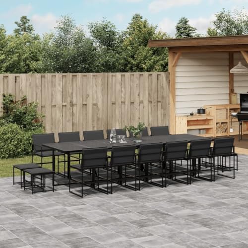 Woonisher 17-TLG. Garten-Essgruppe mit Kissen Schwarz Rattan gartenmöbel Set Woonisher 17-TLG. Garten-Essgruppe mit Kissen Schwarz Rattan gartenmöbel Set von Woonisher