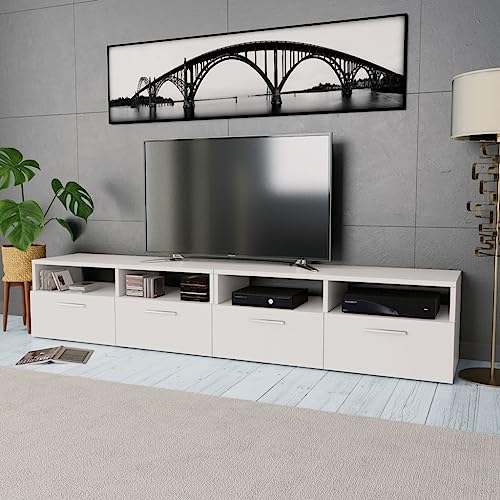 Woonisher 2 STK. TV-Schränke Holzwerkstoff 95x35x36 cm Weiß tv Schrank Sideboard fernsehschrank von Woonisher