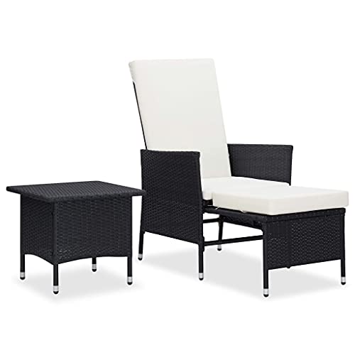 Woonisher 2-TLG. Garten-Lounge-Set mit Kissen Poly Rattan Schwarz Rattan gartenmöbel Set Woonisher 2-TLG. Garten-Lounge-Set mit Kissen Poly Rattan Schwarz Rattan gartenmöbel Set von Woonisher