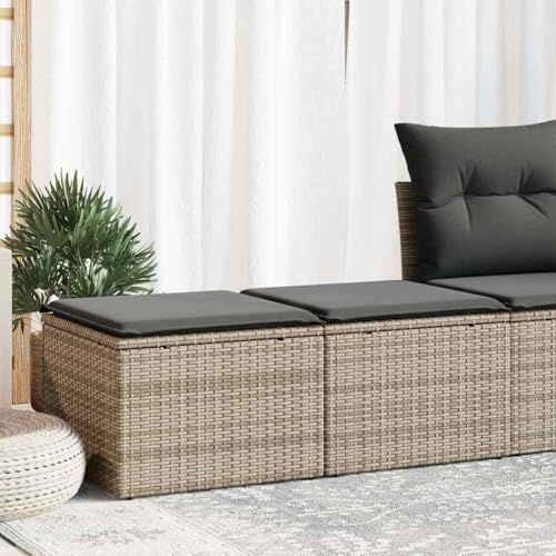 Woonisher 2-TLG. Garten-Sofagarnitur mit Kissen Grau Poly Rattan Akazie Rattan gartenmöbel Set Woonisher 2-TLG. Garten-Sofagarnitur mit Kissen Grau Poly Rattan Akazie Rattan gartenmöbel Set von Woonisher