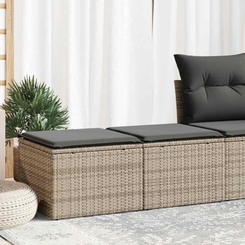 Woonisher 2-TLG. Garten-Sofagarnitur mit Kissen Grau Poly Rattan Akazie Rattan gartenmöbel Set Woonisher 2-TLG. Garten-Sofagarnitur mit Kissen Grau Poly Rattan Akazie Rattan gartenmöbel Set von Woonisher