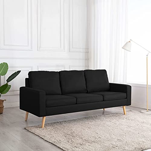 Woonisher 3-Sitzer-Sofa Schwarz Stoff von Woonisher