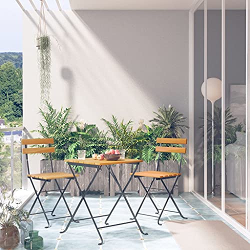 Woonisher 3-TLG. Bistro-Set Klappbar Massivholz Akazie Rattan gartenmöbel Set Woonisher 3-TLG. Bistro-Set Klappbar Massivholz Akazie Rattan gartenmöbel Set von Woonisher
