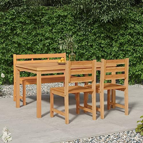 Woonisher 4-TLG. Garten-Essgruppe Massivholz Teak Rattan gartenmöbel Set Woonisher 4-TLG. Garten-Essgruppe Massivholz Teak Rattan gartenmöbel Set von Woonisher