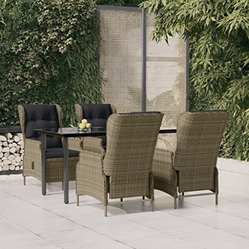 Woonisher 5-TLG. Garten-Essgruppe Braun Poly Rattan Rattan gartenmöbel Set Woonisher 5-TLG. Garten-Essgruppe Braun Poly Rattan Rattan gartenmöbel Set von Woonisher
