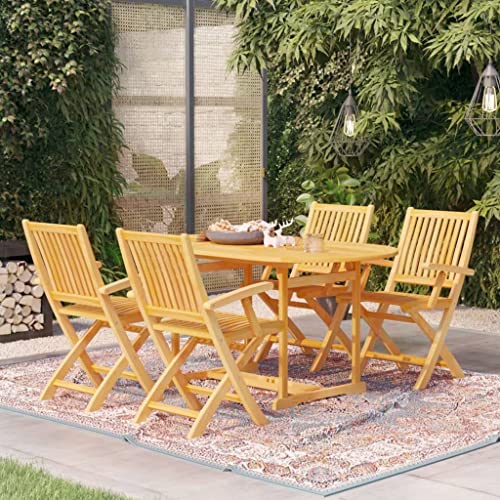 Woonisher 5-TLG. Garten-Essgruppe Massivholz Teak Rattan gartenmöbel Set Woonisher 5-TLG. Garten-Essgruppe Massivholz Teak Rattan gartenmöbel Set von Woonisher
