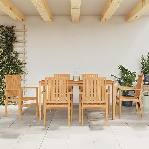 Woonisher 7-TLG. Garten-Essgruppe Massivholz Teak Rattan gartenmöbel Set Woonisher 7-TLG. Garten-Essgruppe Massivholz Teak Rattan gartenmöbel Set von Woonisher
