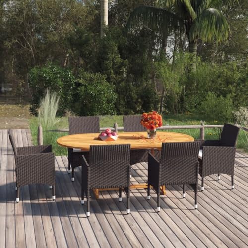 Woonisher 7-TLG. Garten-Essgruppe Poly Rattan Braun Rattan gartenmöbel Set Woonisher 7-TLG. Garten-Essgruppe Poly Rattan Braun Rattan gartenmöbel Set von Woonisher