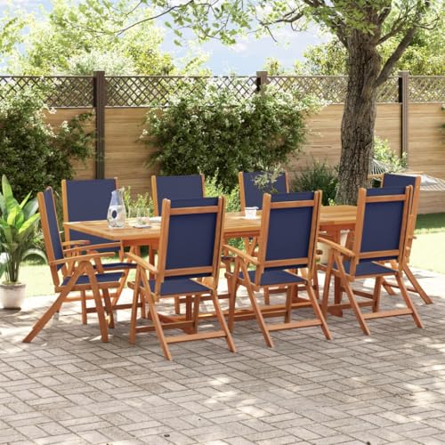 Woonisher 9-TLG. Garten-Essgruppe Massivholz Akazie und Rattan gartenmöbel Set von Woonisher
