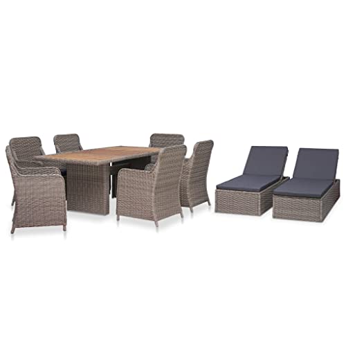 Woonisher 9-TLG. Garten-Essgruppe Poly Rattan Braun Rattan gartenmöbel Set Woonisher 9-TLG. Garten-Essgruppe Poly Rattan Braun Rattan gartenmöbel Set von Woonisher