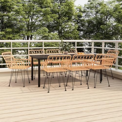 Woonisher 9-TLG. Garten-Essgruppe Poly Rattan Rattan gartenmöbel Set Woonisher 9-TLG. Garten-Essgruppe Poly Rattan Rattan gartenmöbel Set von Woonisher