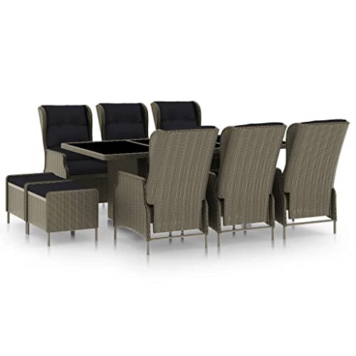 Woonisher 9-TLG. Garten-Essgruppe mit Auflagen Poly Rattan Braun Rattan gartenmöbel Set Woonisher 9-TLG. Garten-Essgruppe mit Auflagen Poly Rattan Braun Rattan gartenmöbel Set von Woonisher