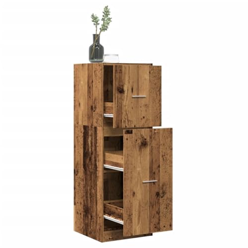 Woonisher Apothekerschrank Altholz-Optik 40x41x118 cm Holzwerkstoff kommoden & sideboards allzweckschrank von Woonisher