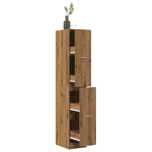 Woonisher Apothekerschrank Artisan-Eiche 30x41x174,5 cm Holzwerkstoff kommoden & sideboards allzweckschrank von Woonisher