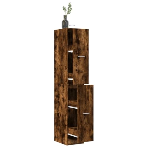 Woonisher Apothekerschrank Räuchereiche 30x41x174,5 cm Holzwerkstoff kommoden & sideboards allzweckschrank von Woonisher
