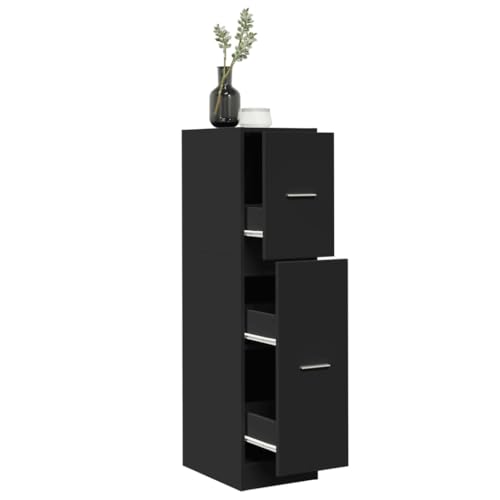 Woonisher Apothekerschrank Schwarz 30x41x118 cm Holzwerkstoff kommoden & sideboards allzweckschrank von Woonisher