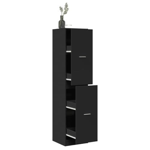 Woonisher Apothekerschrank Schwarz 40x41x174,5 cm Holzwerkstoff kommoden & sideboards allzweckschrank von Woonisher