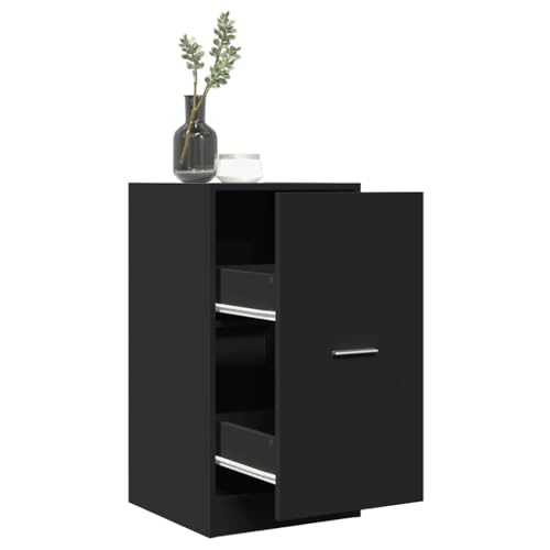 Woonisher Apothekerschrank Schwarz 40x41x77,5 cm Holzwerkstoff kommoden & sideboards allzweckschrank von Woonisher