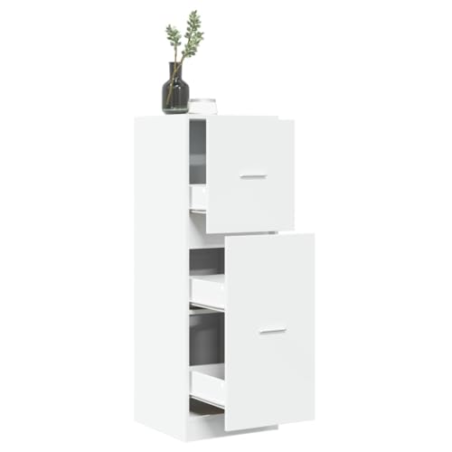 Woonisher Apothekerschrank Weiß 40x41x118 cm Holzwerkstoff kommoden & sideboards allzweckschrank von Woonisher