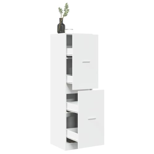Woonisher Apothekerschrank Weiß 40x41x144,5 cm Holzwerkstoff kommoden & sideboards allzweckschrank von Woonisher