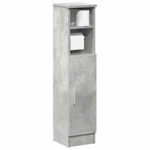 Woonisher Badezimmerschrank mit Rollenhalter Betongrau 20,5x22x90 cm badmöbel Set mit spiegelschrank Woonisher Badezimmerschrank mit Rollenhalter Betongrau 20,5x22x90 cm badmöbel Set mit spiegelschrank von Woonisher