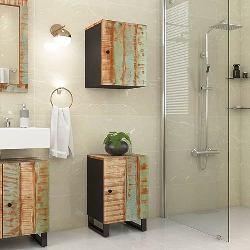 Woonisher Badschrank 38x33x58 cm Altholz Massiv badmöbel Set mit spiegelschrank Woonisher Badschrank 38x33x58 cm Altholz Massiv badmöbel Set mit spiegelschrank von Woonisher
