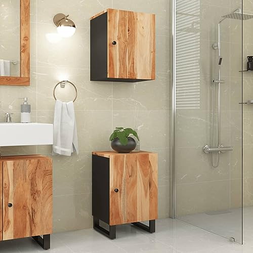 Woonisher Badschrank 38x33x58 cm Massivholz Akazie badmöbel Set mit spiegelschrank Woonisher Badschrank 38x33x58 cm Massivholz Akazie badmöbel Set mit spiegelschrank von Woonisher