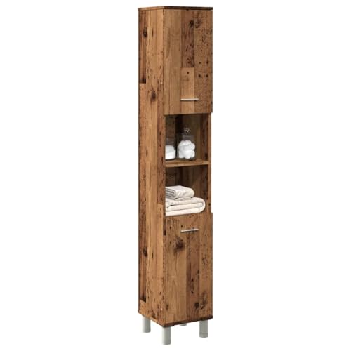 Woonisher Badschrank Altholz-Optik 30x30x179 cm Holzwerkstoff badmöbel Set mit spiegelschrank Woonisher Badschrank Altholz-Optik 30x30x179 cm Holzwerkstoff badmöbel Set mit spiegelschrank von Woonisher