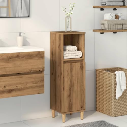 Woonisher Badschrank -Eiche 30x30x100 cm Holzwerkstoff badmöbel Set mit spiegelschrank Woonisher Badschrank -Eiche 30x30x100 cm Holzwerkstoff badmöbel Set mit spiegelschrank von Woonisher
