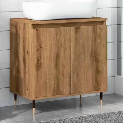 Woonisher Badschrank -Eiche 58x33x60 cm Holzwerkstoff badmöbel Set mit spiegelschrank Woonisher Badschrank -Eiche 58x33x60 cm Holzwerkstoff badmöbel Set mit spiegelschrank von Woonisher