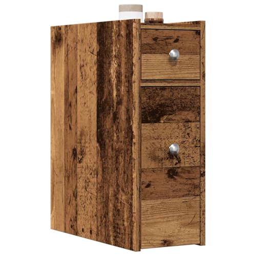 Woonisher Badschrank Schmal mit Rollen Altholz-Optik Holzwerkstoff kommoden & sideboards allzweckschrank Woonisher Badschrank Schmal mit Rollen Altholz-Optik Holzwerkstoff kommoden & sideboards allzweckschrank von Woonisher