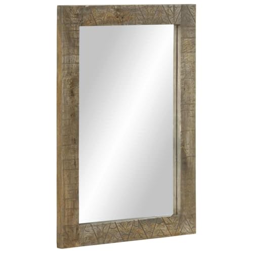Woonisher Badspiegel Grau 50x2,5x70 cm Massivholz Mango badmöbel Set mit spiegelschrank Woonisher Badspiegel Grau 50x2,5x70 cm Massivholz Mango badmöbel Set mit spiegelschrank von Woonisher