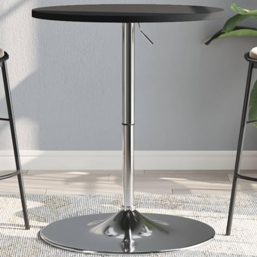 Woonisher Bartisch Schwarz 60x60x90 cm Holzwerkstoff Verchromter Stahl von Woonisher