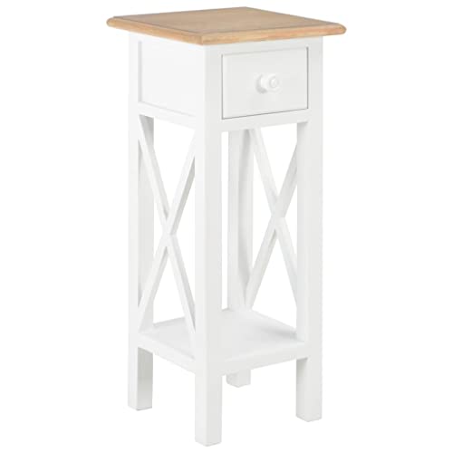 Woonisher Beistelltisch Weiß 27 x 27 x 65,5 cm Holz beistelltisch Holz Outdoor klein Tisch Woonisher Beistelltisch Weiß 27 x 27 x 65,5 cm Holz beistelltisch Holz Outdoor klein Tisch von Woonisher