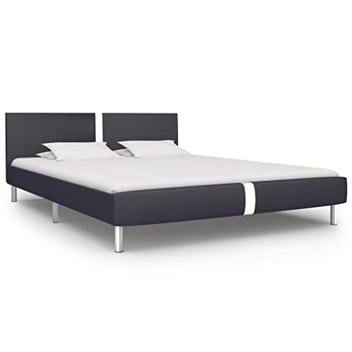 Woonisher Bettgestell Schwarz Kunstleder 120x200 cm, Aus Eisen und MDF, Pulverbeschichtet, Ohne Matratze, Stabil und Modern, Ideal für Erwachsene Woonisher Bettgestell Schwarz Kunstleder 120x200 cm, Aus Eisen und MDF, Pulverbeschichtet, Ohne Matratze, Stabil und Modern, Ideal für Erwachsene von Woonisher