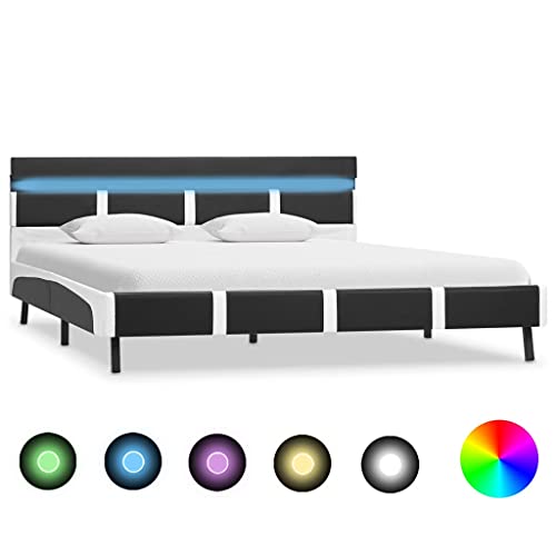 Woonisher Bettgestell mit LED Grau Kunstleder 120x200 cm, RGB Beleuchtung, Fernbedienung, Robust, Ohne Matratze, Modern und Stilvoll Woonisher Bettgestell mit LED Grau Kunstleder 120x200 cm, RGB Beleuchtung, Fernbedienung, Robust, Ohne Matratze, Modern und Stilvoll von Woonisher