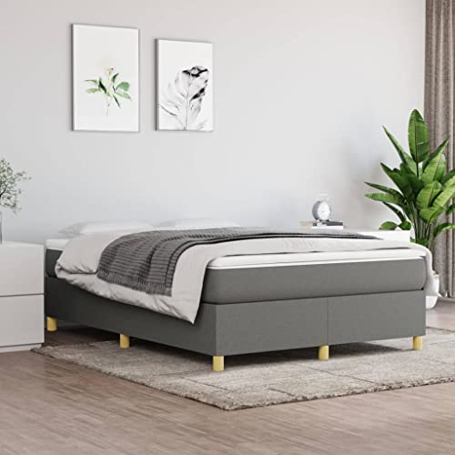 Woonisher Bettgestell ohne Matratze Dunkelgrau 140x190 cm Stoff von Woonisher