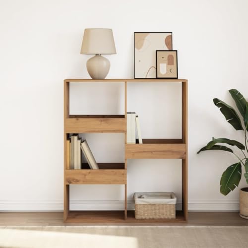 Woonisher Bücherregal/Raumteiler Artisan-Eiche 100x33x115 cm bücherregal Holz von Woonisher