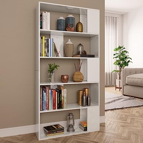 Woonisher Bücherregal/Raumteiler Hochglanz-Weiß 80x24x159 cm bücherregal Holz Woonisher Bücherregal/Raumteiler Hochglanz-Weiß 80x24x159 cm bücherregal Holz von Woonisher