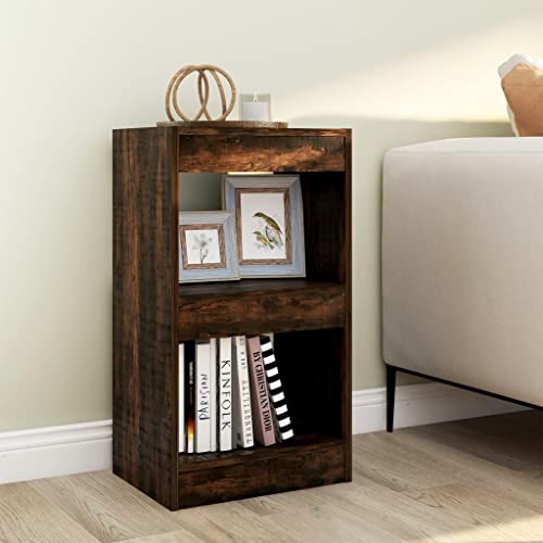 Woonisher Bücherregal/Raumteiler Räuchereiche 40x30x72 cm bücherregal Holz von Woonisher