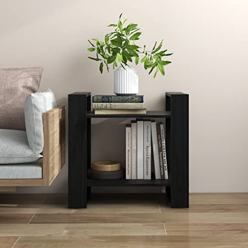 Woonisher Bücherregal/Raumteiler Schwarz 60x35x57 cm Massivholz Kiefer bücherregal Holz Woonisher Bücherregal/Raumteiler Schwarz 60x35x57 cm Massivholz Kiefer bücherregal Holz von Woonisher