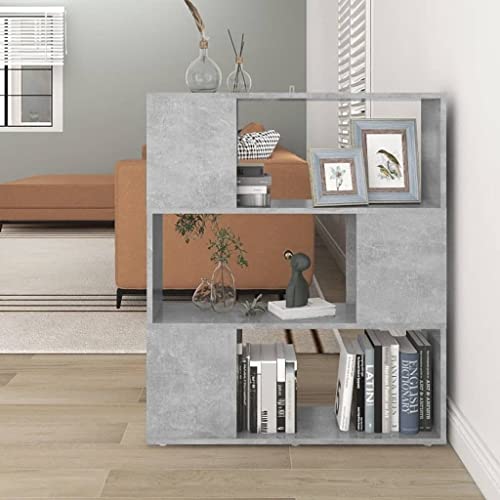 Woonisher Bücherregal Raumteiler Betongrau 80x24x94 cm Holzwerkstoff bücherregal Holz Woonisher Bücherregal Raumteiler Betongrau 80x24x94 cm Holzwerkstoff bücherregal Holz von Woonisher