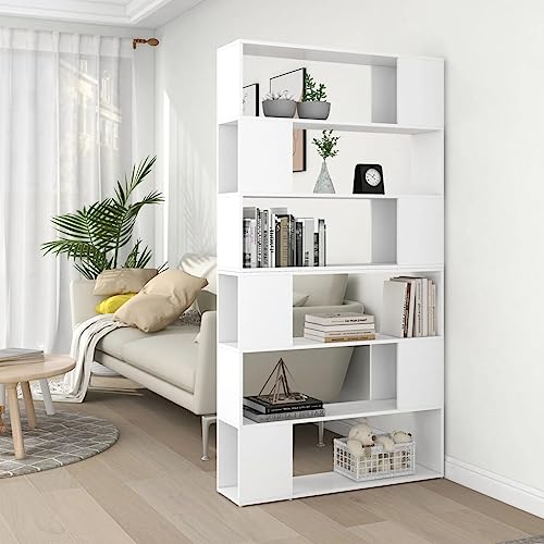 Woonisher Bücherregal Raumteiler Weiß 100x24x188 cm bücherregal Holz von Woonisher