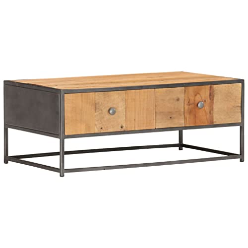 Woonisher Couchtisch 90x50x35 cm Altholz Massiv Table Basse Salon Petite Table Jardin de von Woonisher