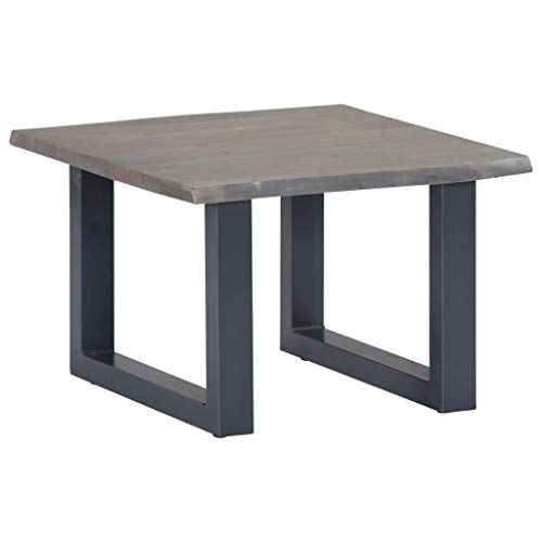 Woonisher Couchtisch mit Naturkanten Grau 60x60x40 cm Massivholz Akazie Table Basse Salon Petite Table Jardin de Woonisher Couchtisch mit Naturkanten Grau 60x60x40 cm Massivholz Akazie Table Basse Salon Petite Table Jardin de von Woonisher