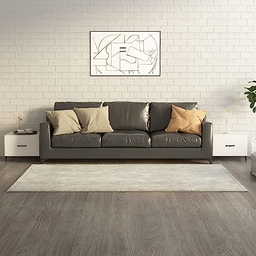 Woonisher Couchtische mit Metallbeinen 2 STK. Hochglanz-Weiß 50x50x40 cm Table Basse Salon Petite Table Jardin de von Woonisher