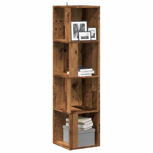 Woonisher Eckregal Altholz-Optik 33x33x132 cm Holzwerkstoff kommoden & sideboards allzweckschrank Woonisher Eckregal Altholz-Optik 33x33x132 cm Holzwerkstoff kommoden & sideboards allzweckschrank von Woonisher